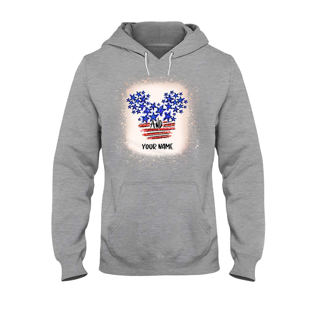 Stars And Stripes Mouse Ears - Personalized Independence Day T-shirt and Hoodie