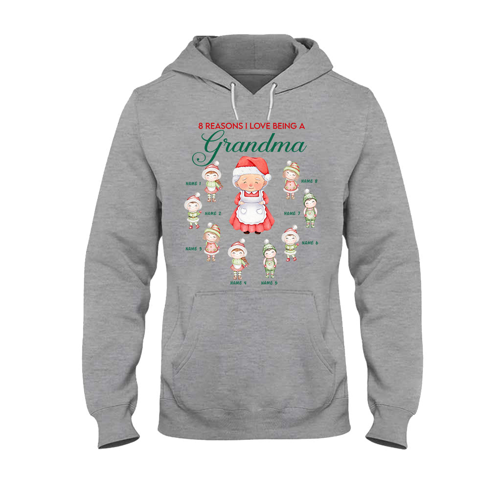 Reasons I Love Being A Grandma - Personalized Christmas Grandma T-shirt and Hoodie