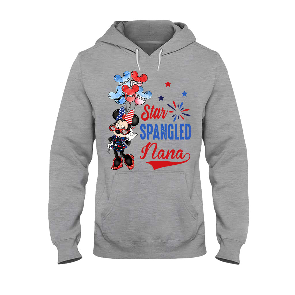 Star Spangled Nana - Personalized Independence Day Grandma T-shirt and Hoodie