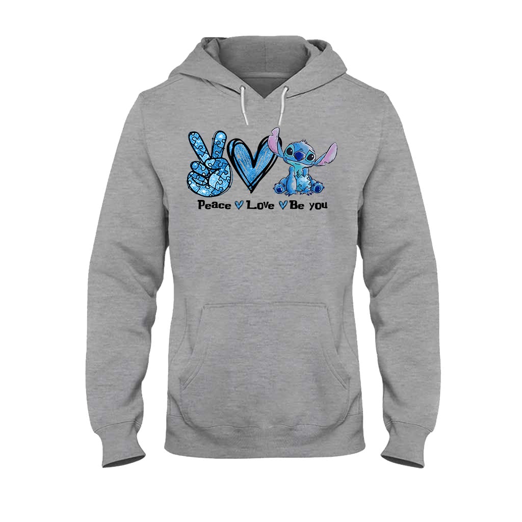 Peace Love Be You - Autism Awareness T-shirt and Hoodie