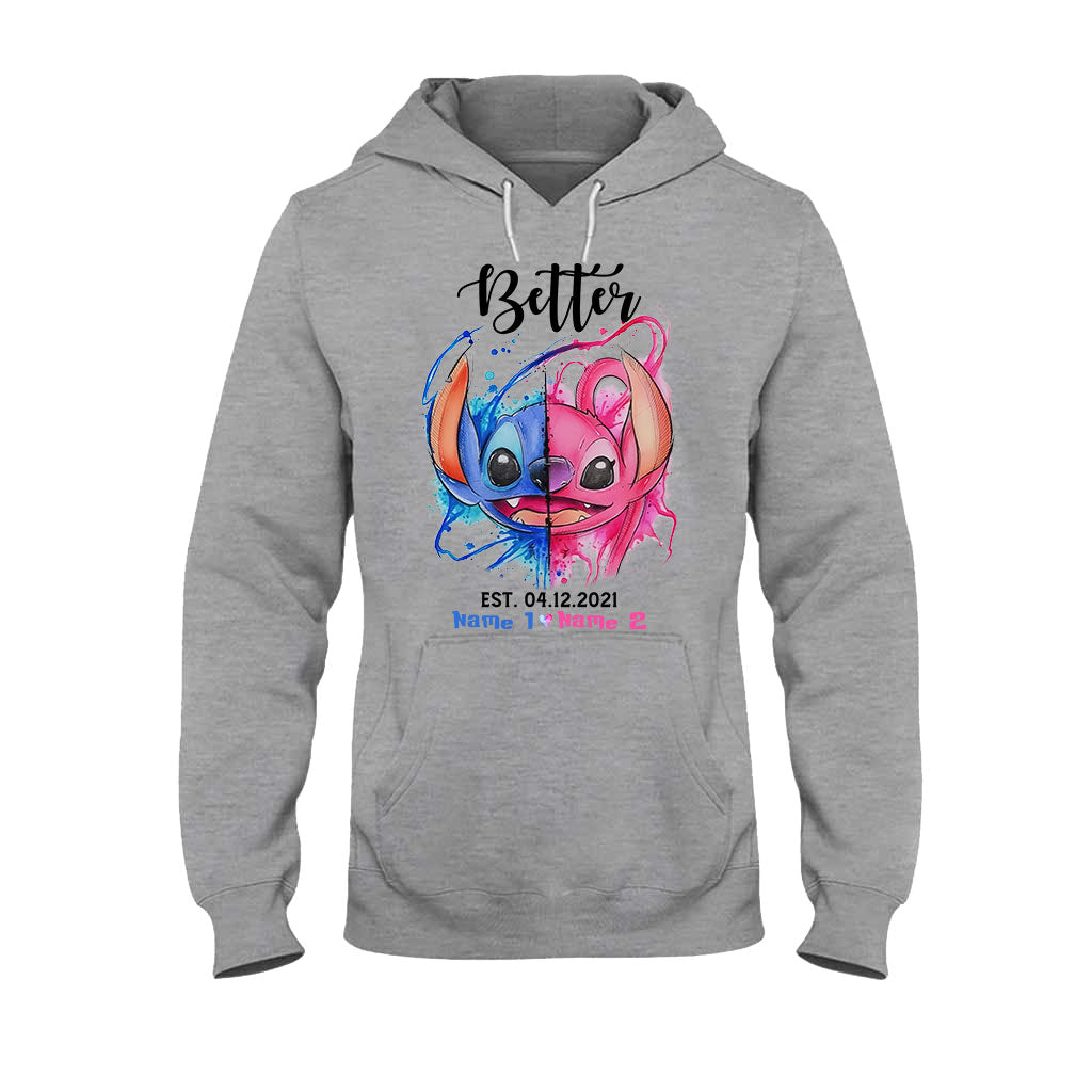 Better Together - Personalized Couple Ohana T-shirt and Hoodie