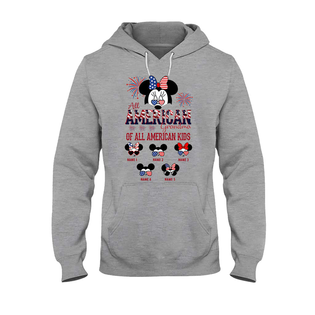 All American Grandma - Personalized Independence Day T-shirt and Hoodie