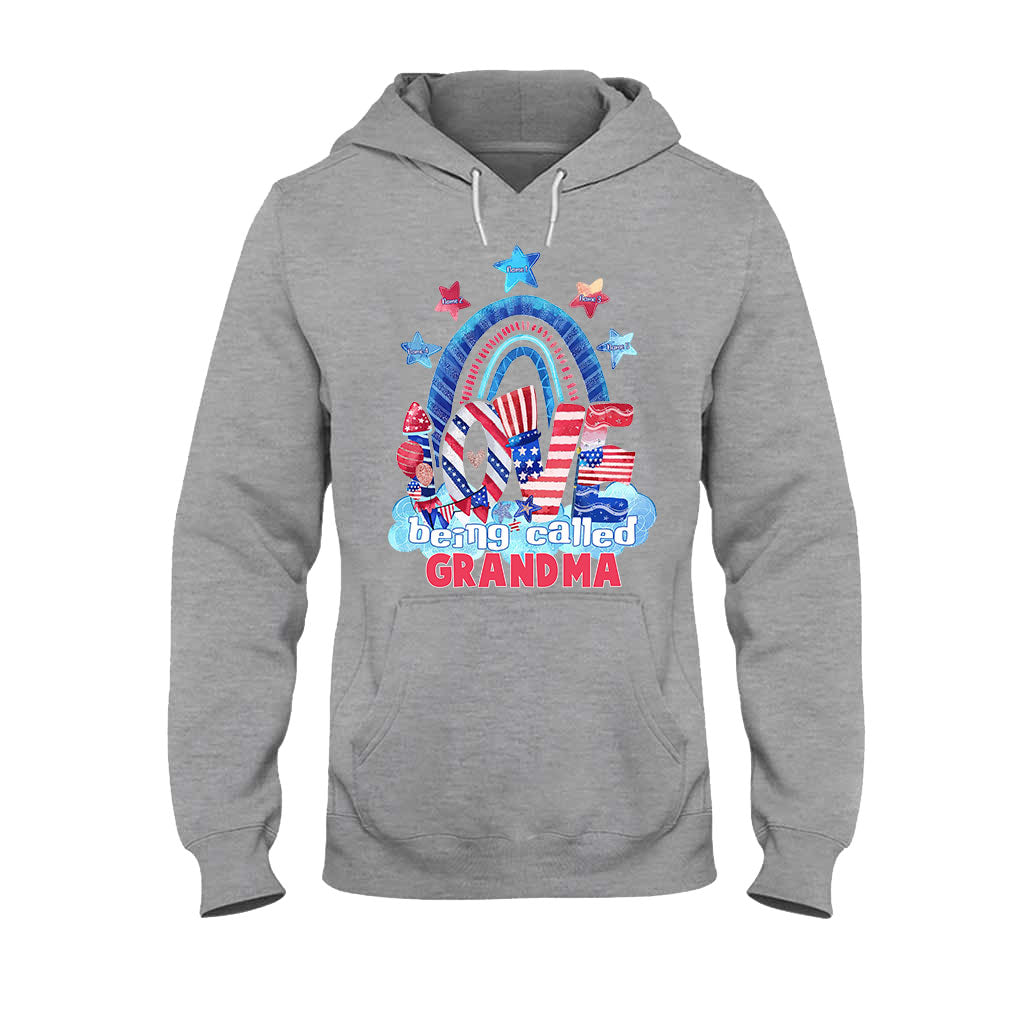 Love Being Called Grandma - Personalized Independence Day T-shirt and Hoodie