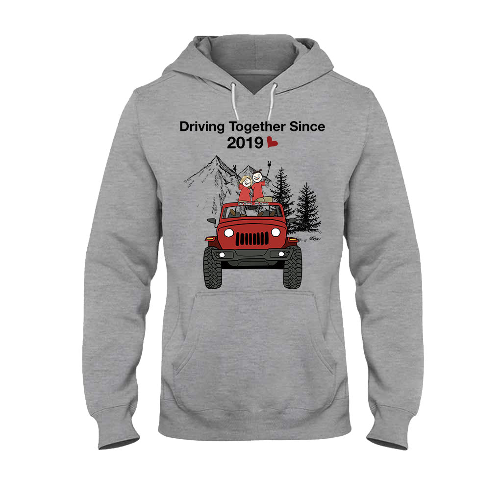 Driving Together Since - Personalized Couple Car T-shirt and Hoodie