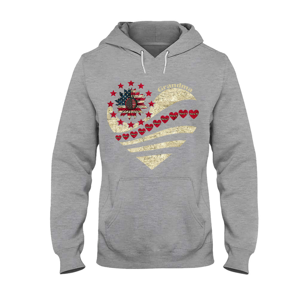Grandma - Personalized Independence Day T-shirt and Hoodie