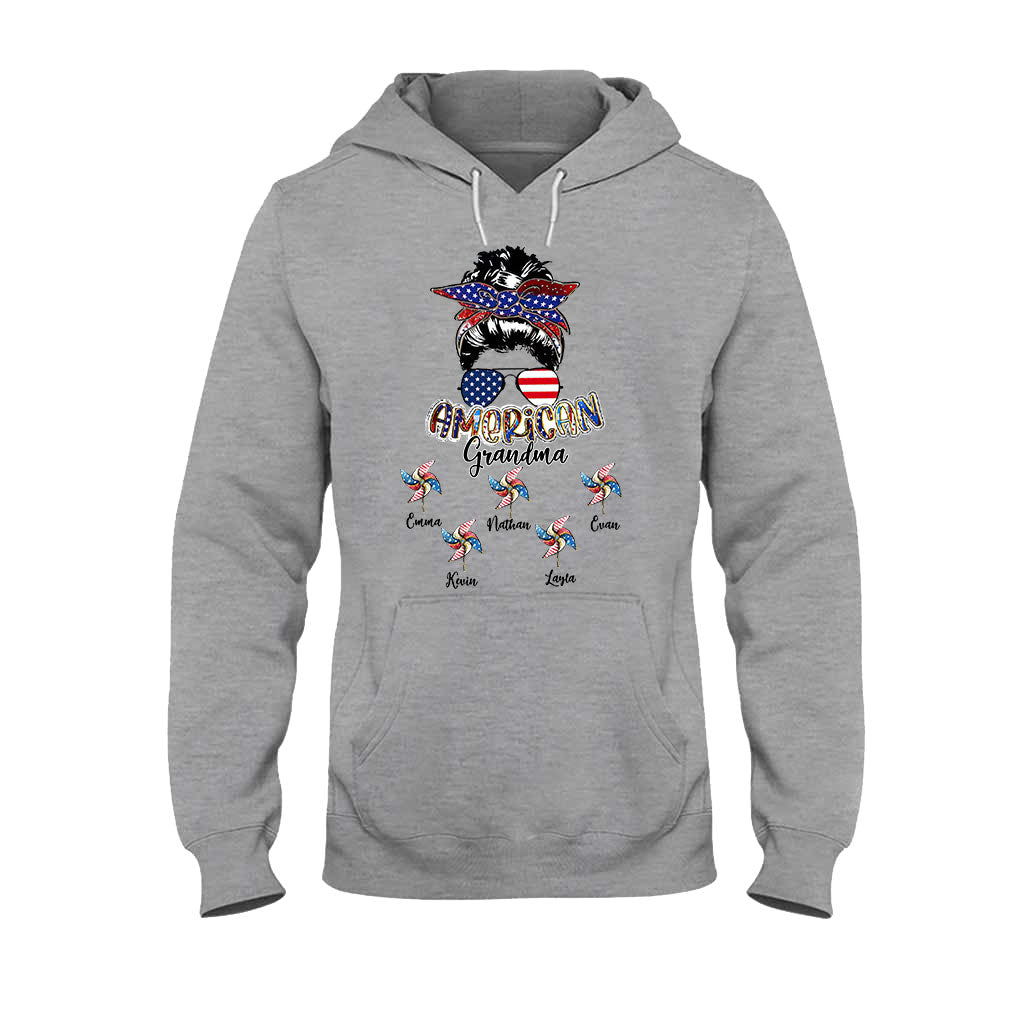 Love Being A Grandma - Personalized Independence Day Grandma T-shirt and Hoodie