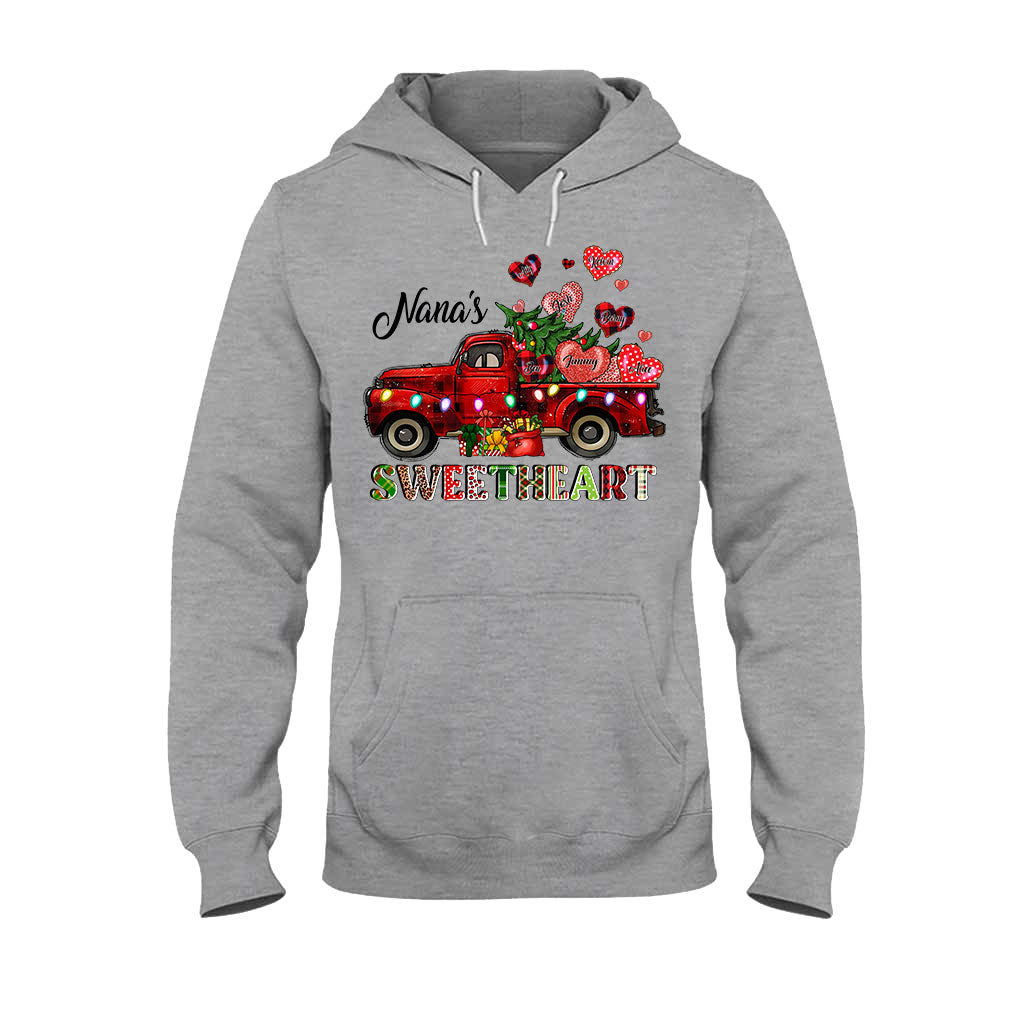 Nana's Sweetheart - Chrsitmas Personalized Grandma T-shirt and Hoodie