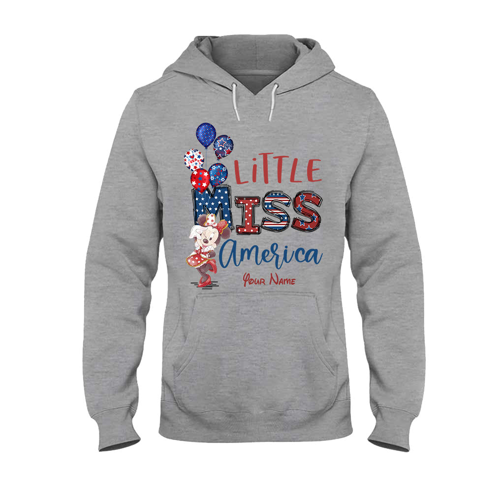 Little Miss - Personalized Independence Day Mouse T-shirt and Hoodie