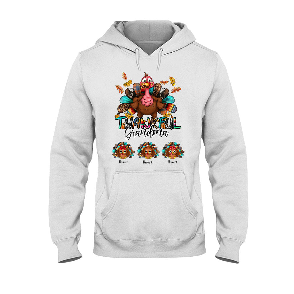 Thankful Grandma - Personalized Thanksgiving T-shirt and Hoodie