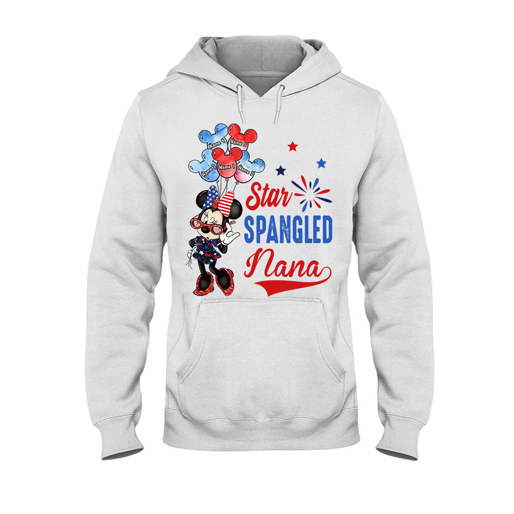 Star Spangled Nana - Personalized Independence Day Grandma T-shirt and Hoodie