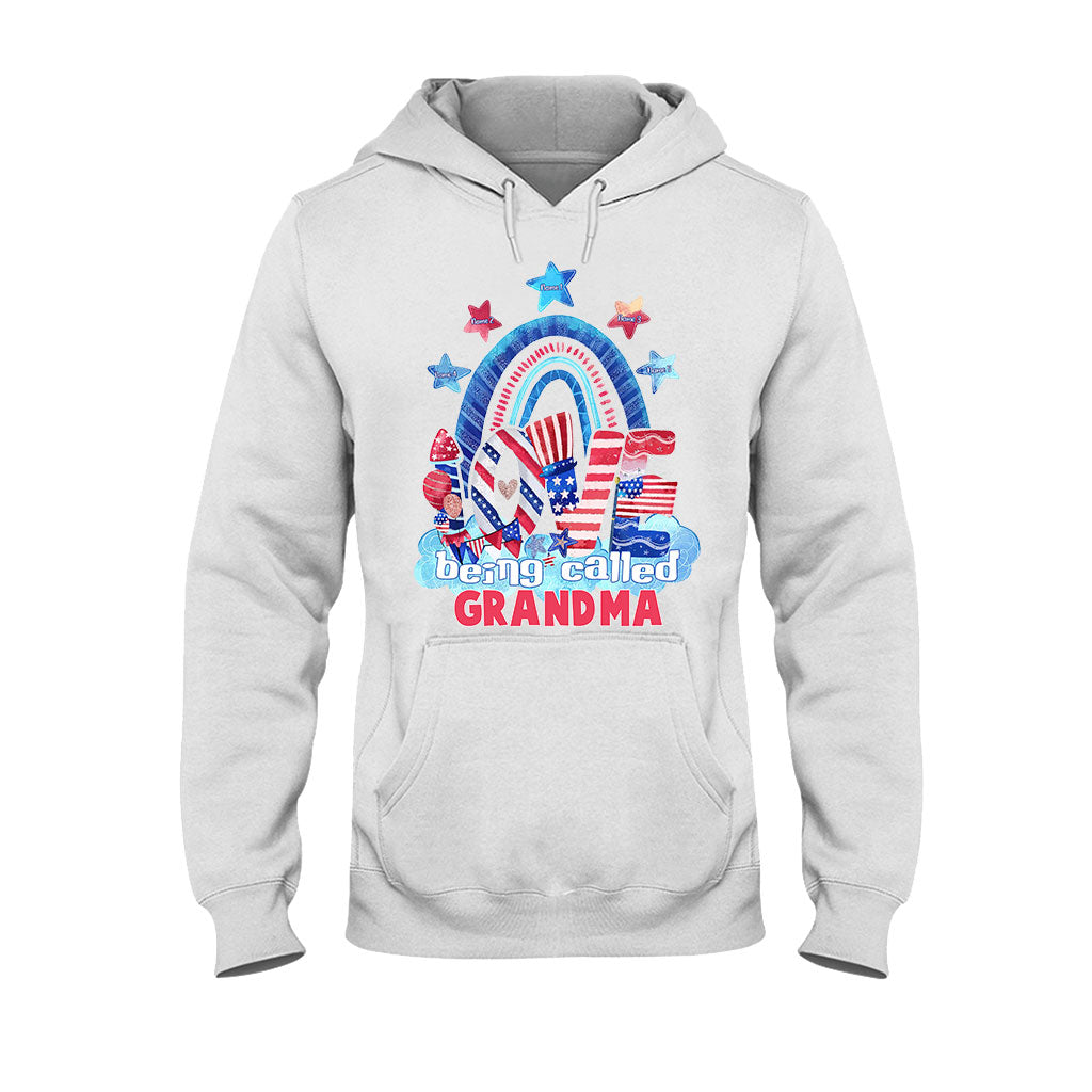 Love Being Called Grandma - Personalized Independence Day T-shirt and Hoodie