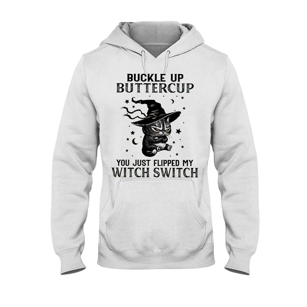 Black Cat Witch Funny Halloween T-shirt And Hoodie 082021