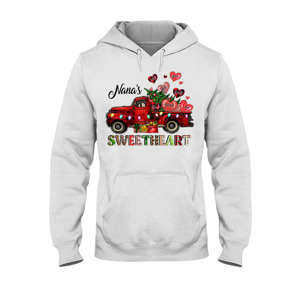 Nana's Sweetheart - Chrsitmas Personalized Grandma T-shirt and Hoodie