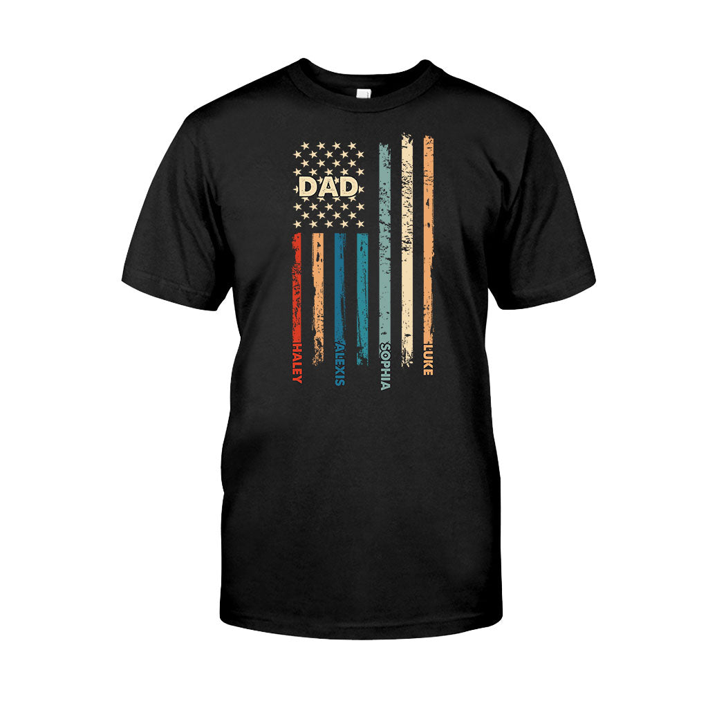 Stars And Stripes - Personalized Independence Day Father T-shirt and Hoodie