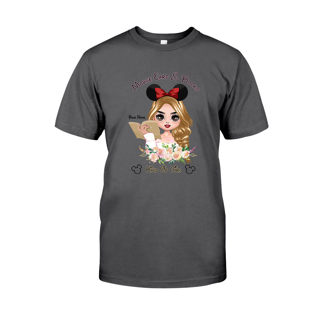 Mouse Ears And Book Kind Of Girl - Personalized T-shirt and Hoodie