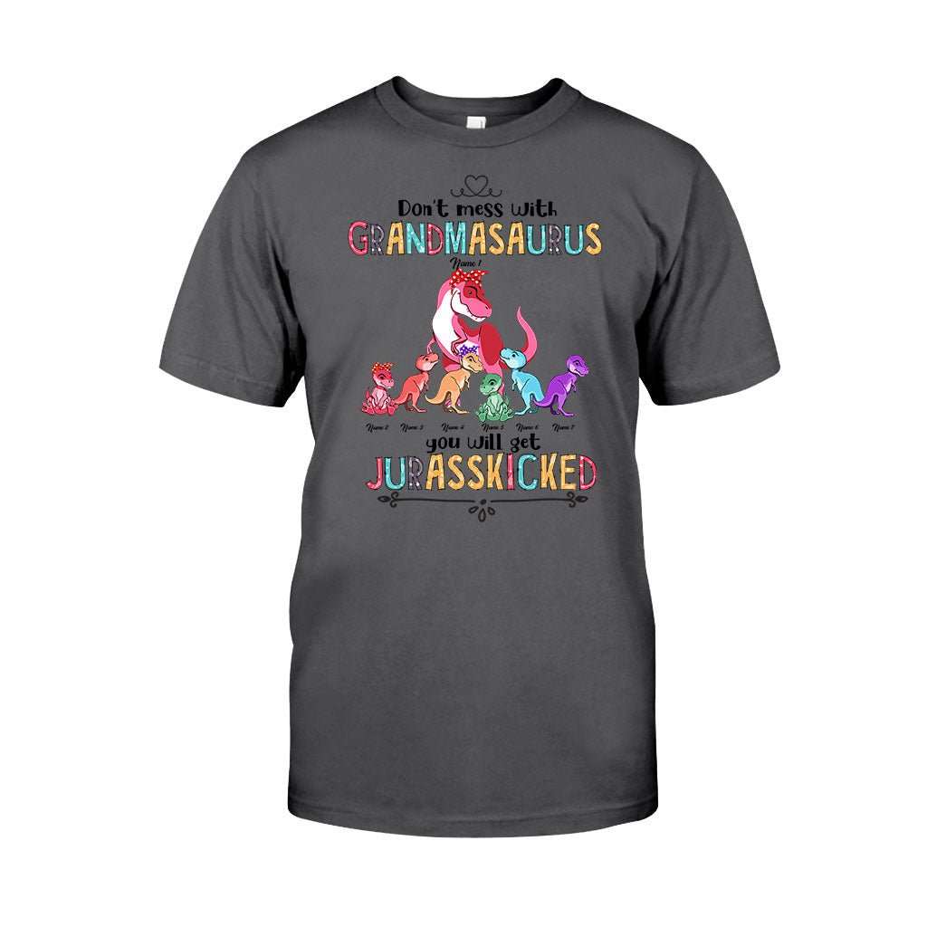 Don't Mess With Grandmasaurus - Personalized Grandma T-shirt and Hoodie