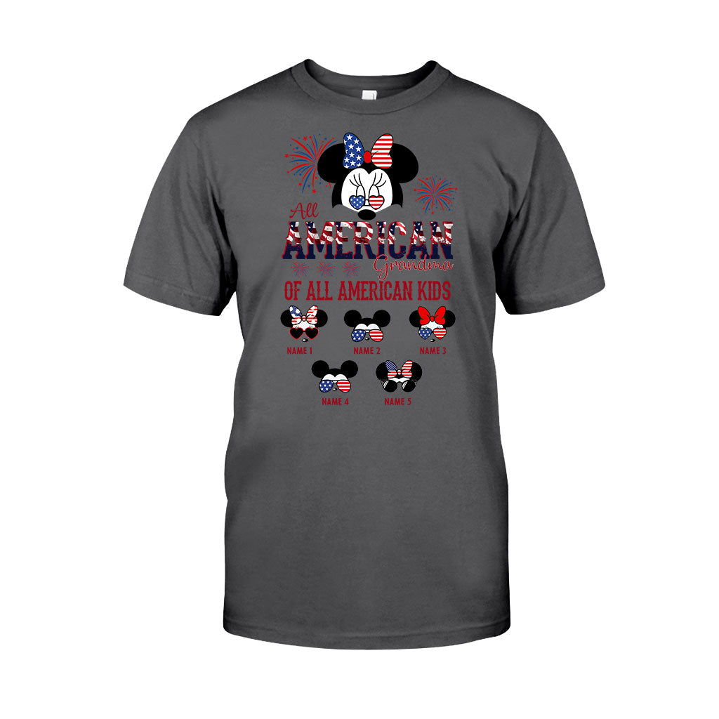 All American Grandma - Personalized Independence Day T-shirt and Hoodie