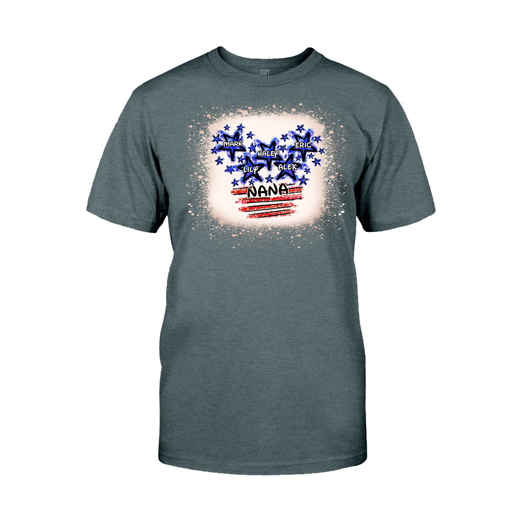 Stars And Stripes Nana - Personalized Independence Day Grandma T-shirt and Hoodie
