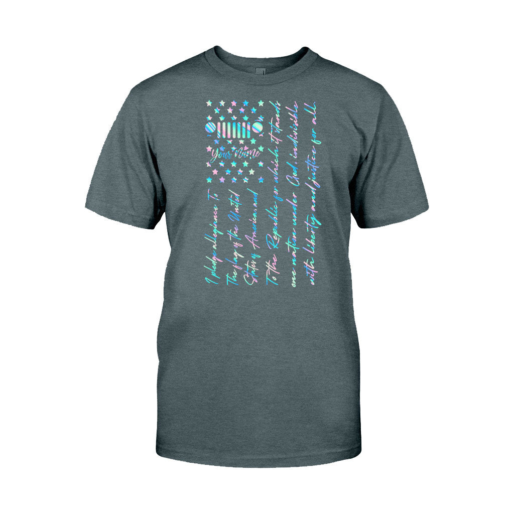 Jp Lovers Pledge Of Allegiance - Personalized Independence Day Car T-shirt and Hoodie
