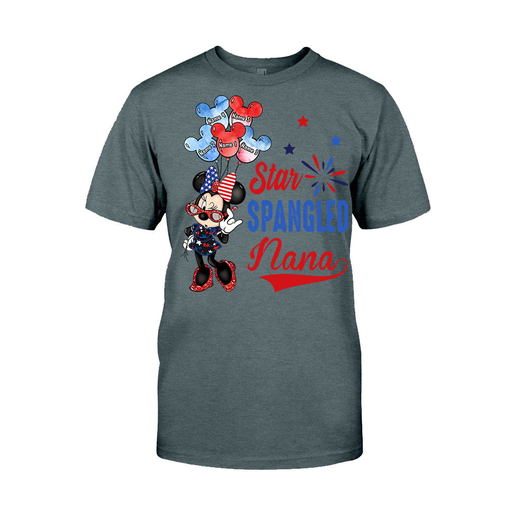 Star Spangled Nana - Personalized Independence Day Grandma T-shirt and Hoodie