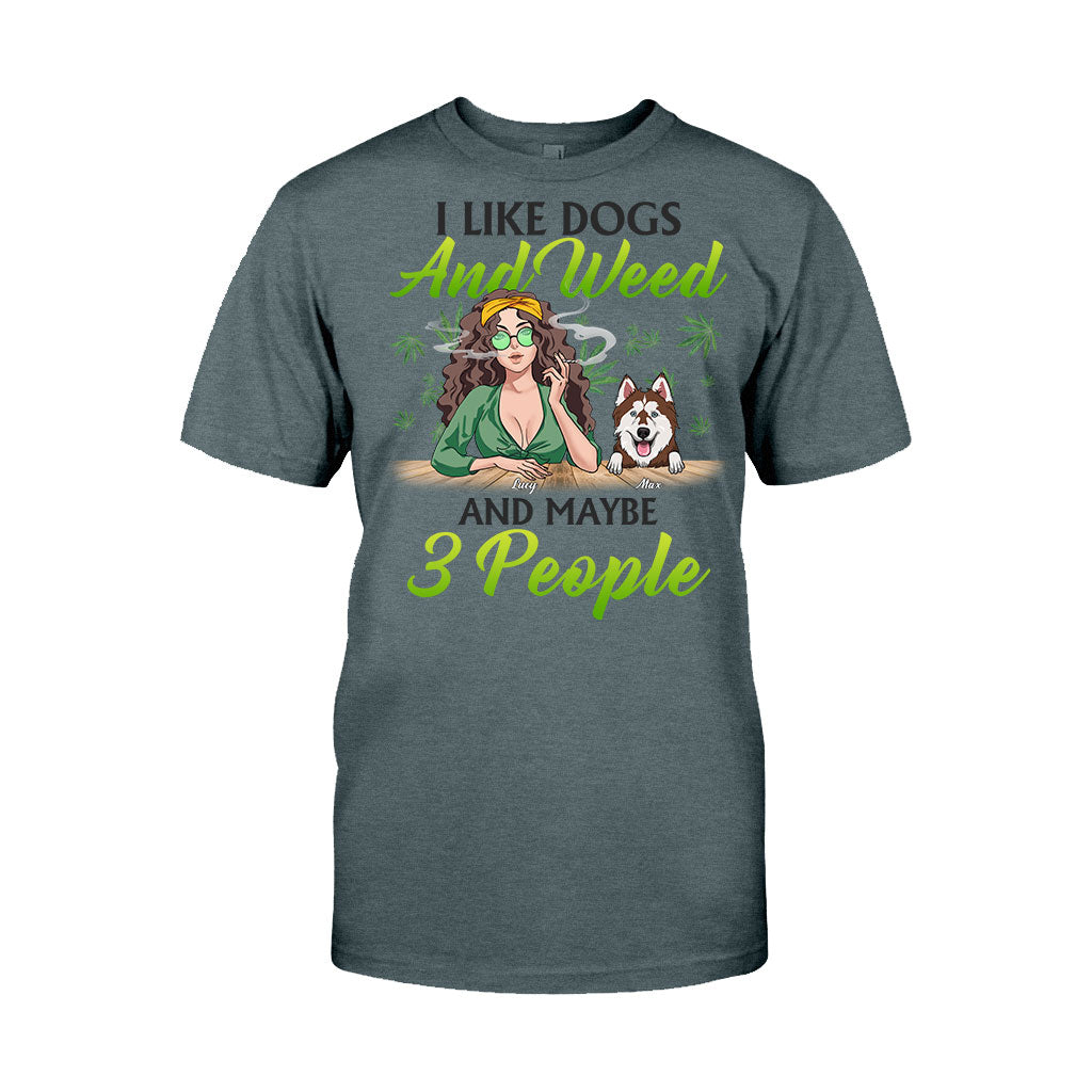 Dogs And Stoner Lover - Personalized Weed T-shirt and Hoodie