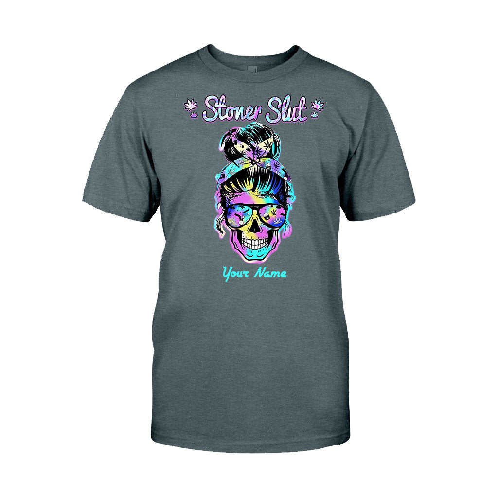 Stoner Skull - Personalized Weed T-shirt and Hoodie