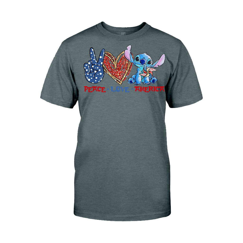 Peace Love - Independence Day Ohana T-shirt and Hoodie