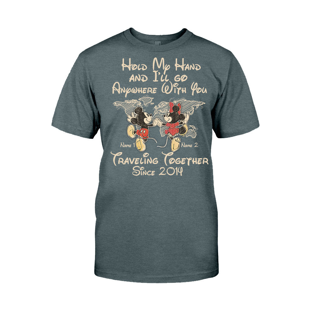 Hold My Hand - Personalized Couple Mouse T-shirt and Hoodie