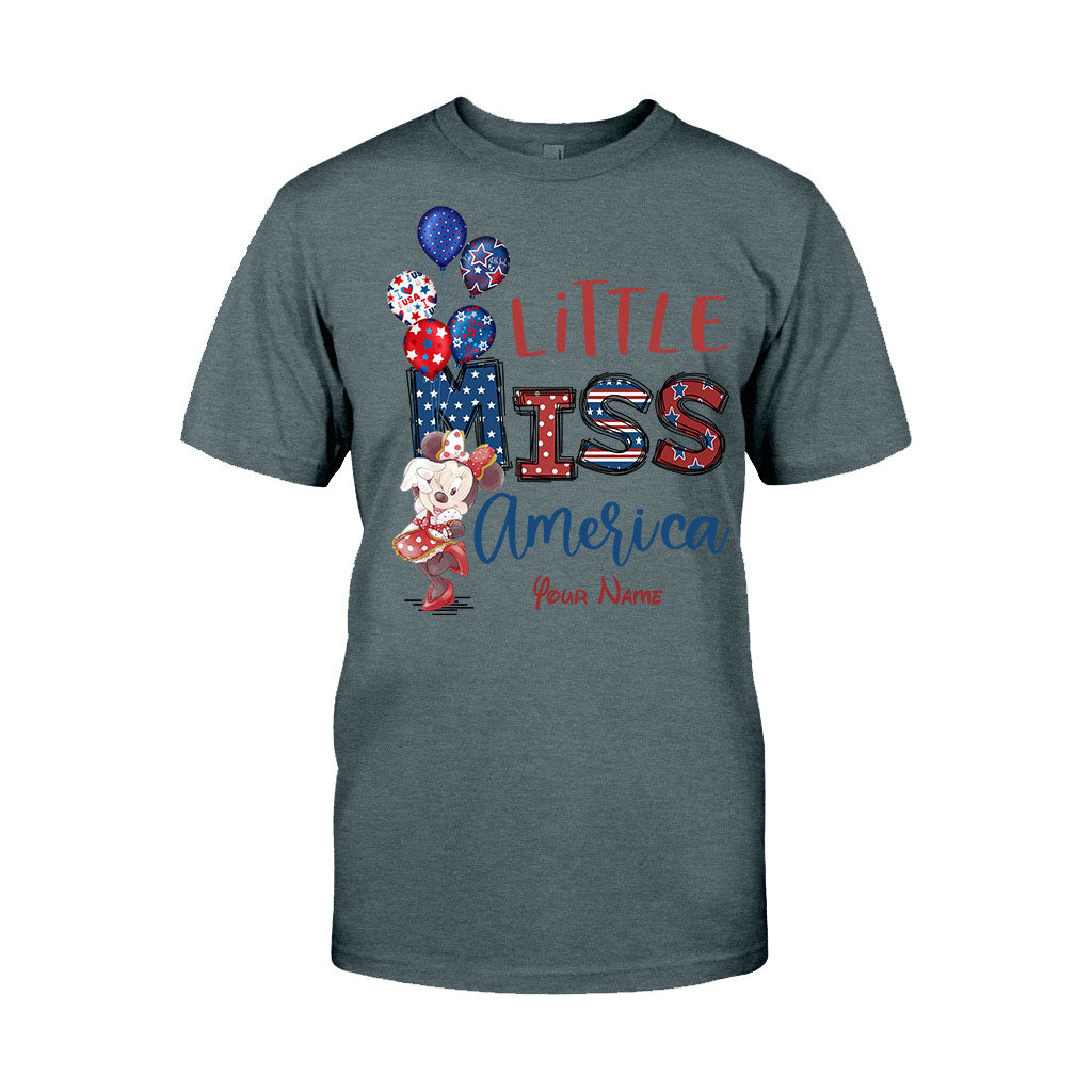 Little Miss - Personalized Independence Day Mouse T-shirt and Hoodie