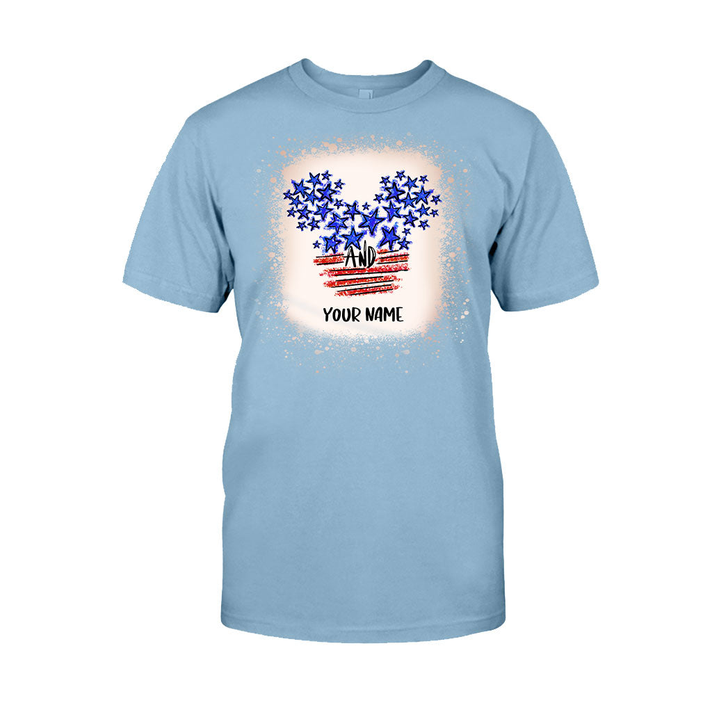 Stars And Stripes Mouse Ears - Personalized Independence Day T-shirt and Hoodie