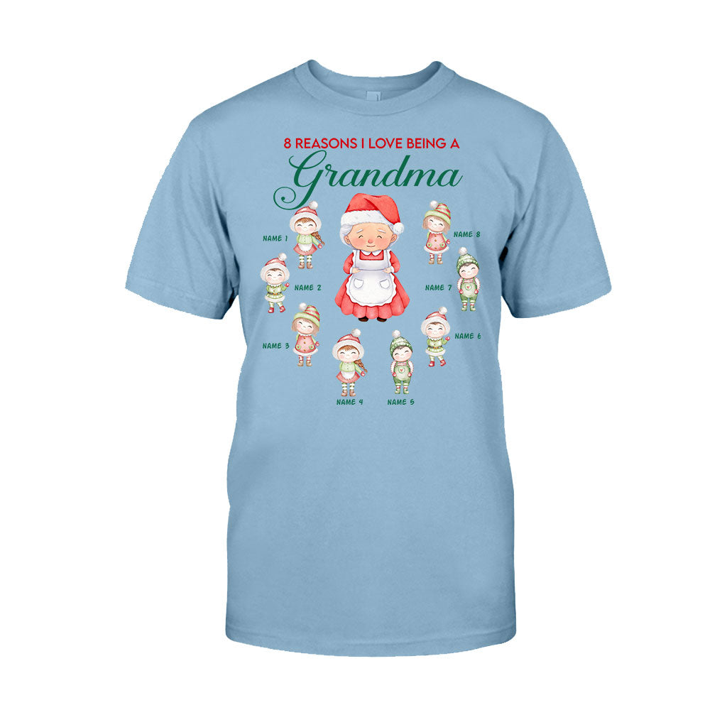 Reasons I Love Being A Grandma - Personalized Christmas Grandma T-shirt and Hoodie