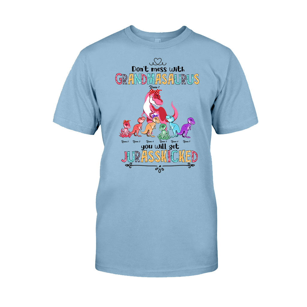 Don't Mess With Grandmasaurus - Personalized Grandma T-shirt and Hoodie