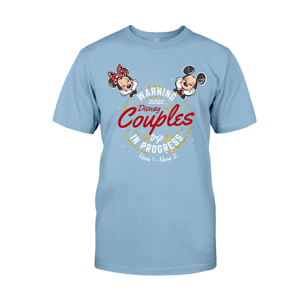 Warning Couple Trip In Progress - Personalized Mouse T-shirt and Hoodie