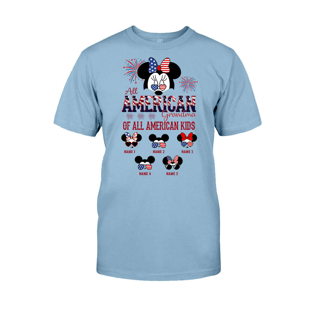 All American Grandma - Personalized Independence Day T-shirt and Hoodie