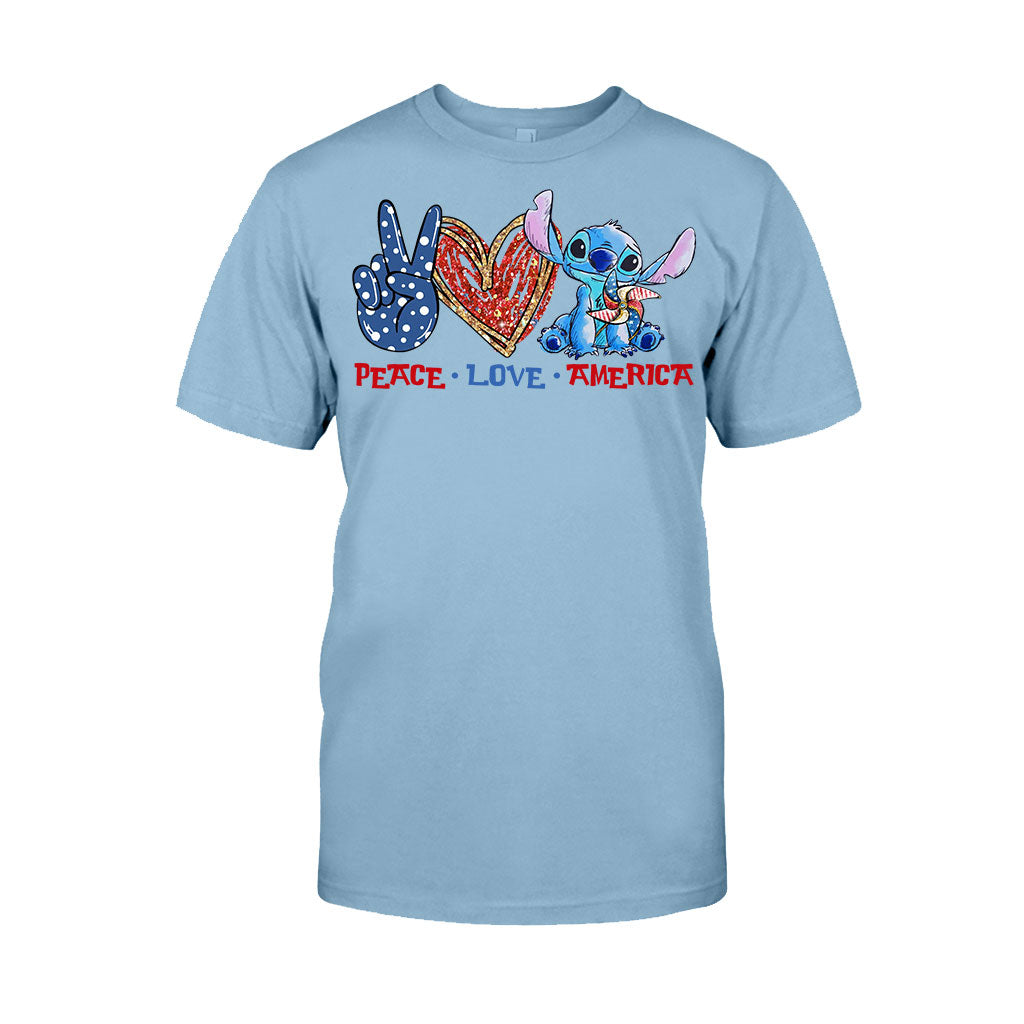 Peace Love - Independence Day Ohana T-shirt and Hoodie