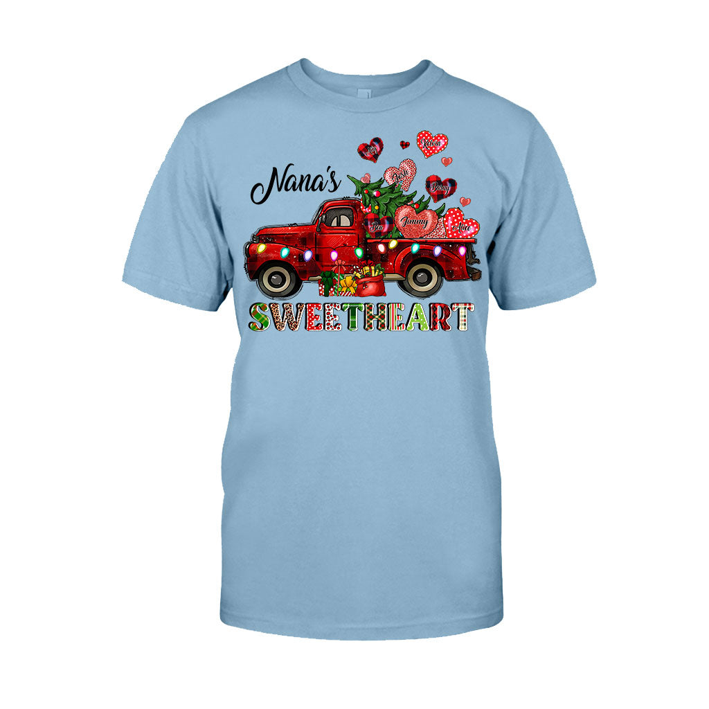 Nana's Sweetheart - Chrsitmas Personalized Grandma T-shirt and Hoodie