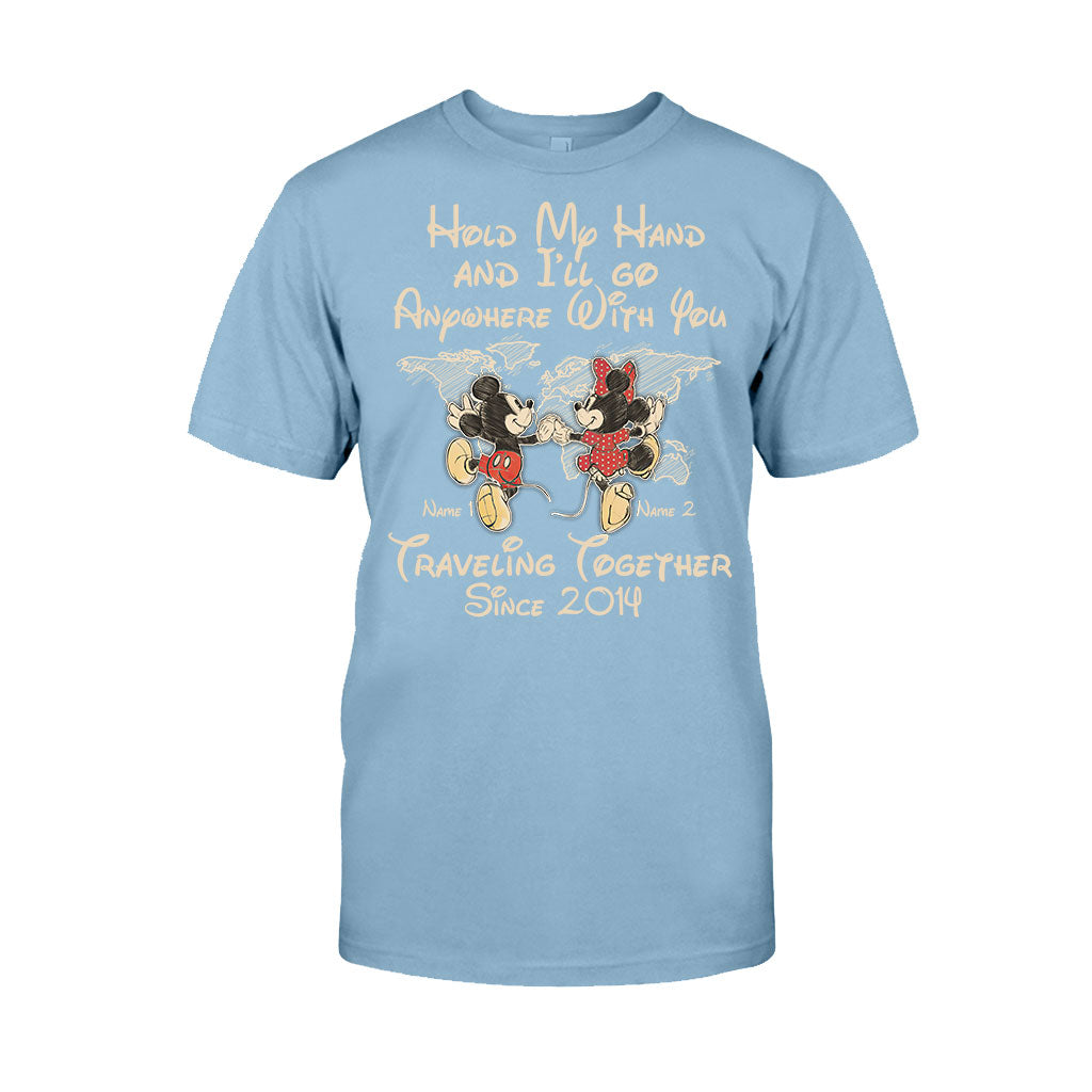 Hold My Hand - Personalized Couple Mouse T-shirt and Hoodie