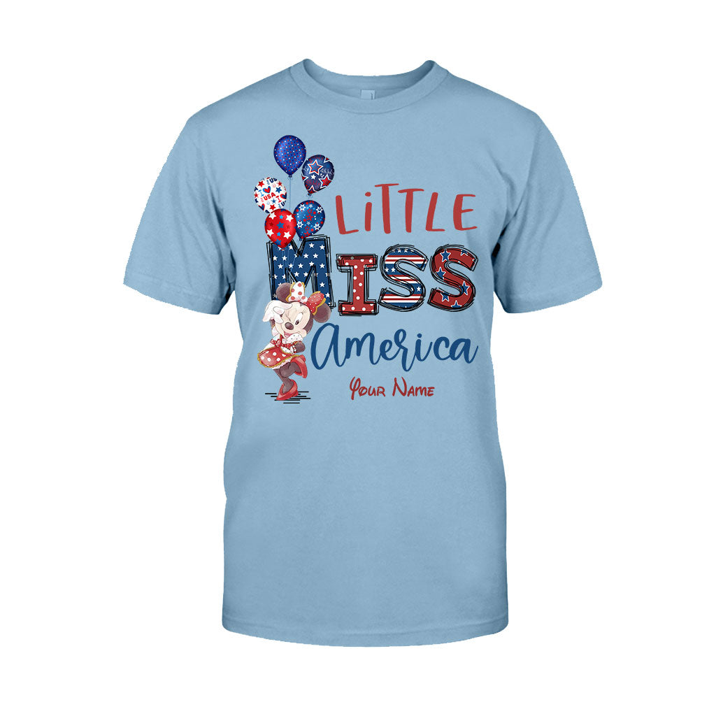 Little Miss - Personalized Independence Day Mouse T-shirt and Hoodie