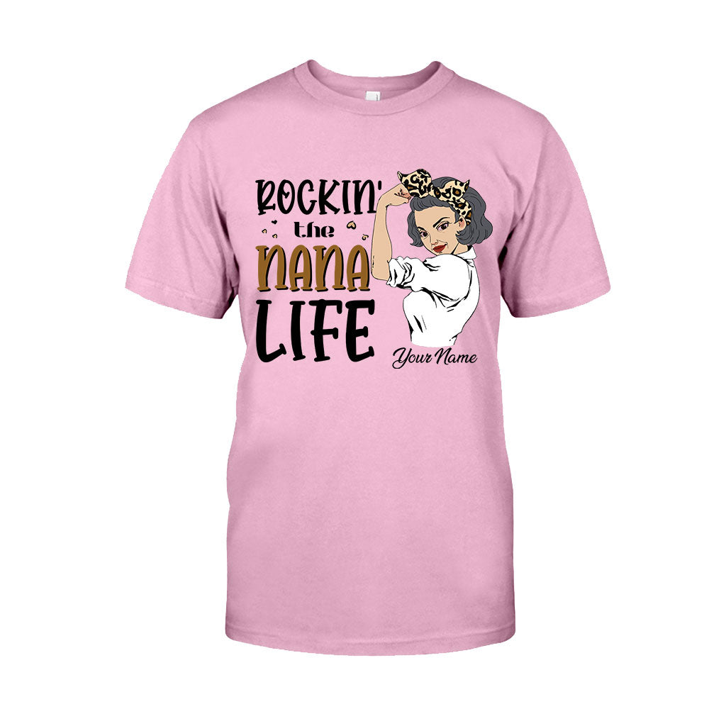 Rocking The Nana Life - Personalized Grandma T-shirt and Hoodie