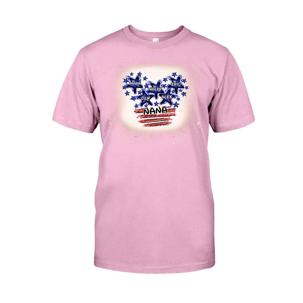 Stars And Stripes Nana - Personalized Independence Day Grandma T-shirt and Hoodie