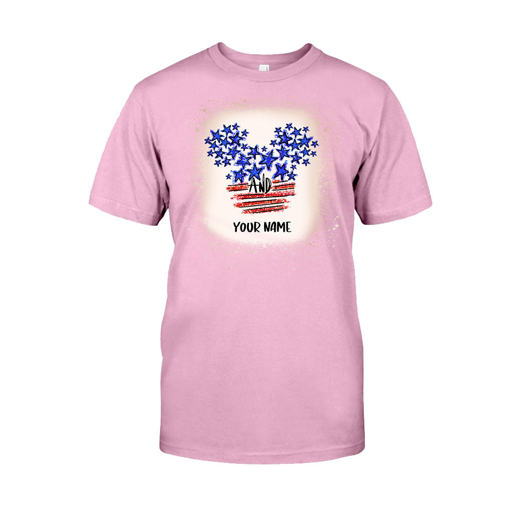 Stars And Stripes Mouse Ears - Personalized Independence Day T-shirt and Hoodie