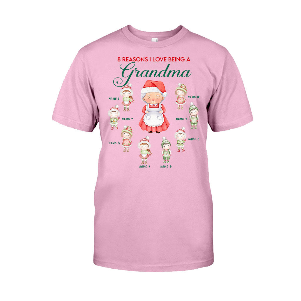 Reasons I Love Being A Grandma - Personalized Christmas Grandma T-shirt and Hoodie