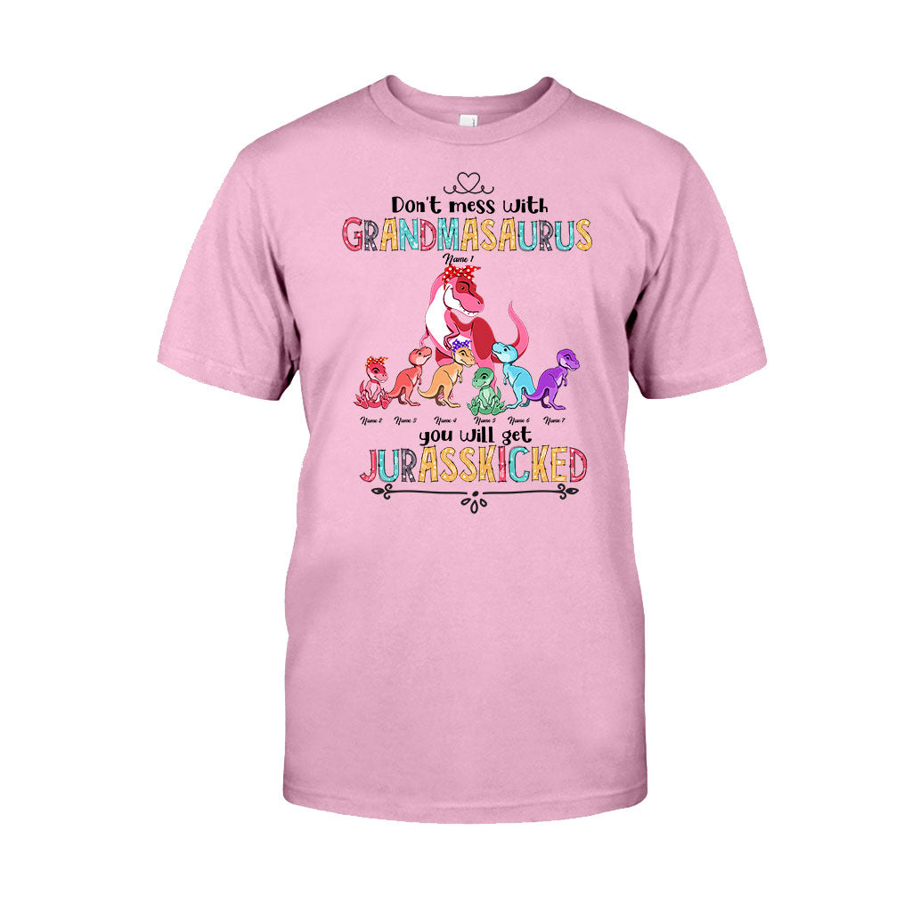 Don't Mess With Grandmasaurus - Personalized Grandma T-shirt and Hoodie