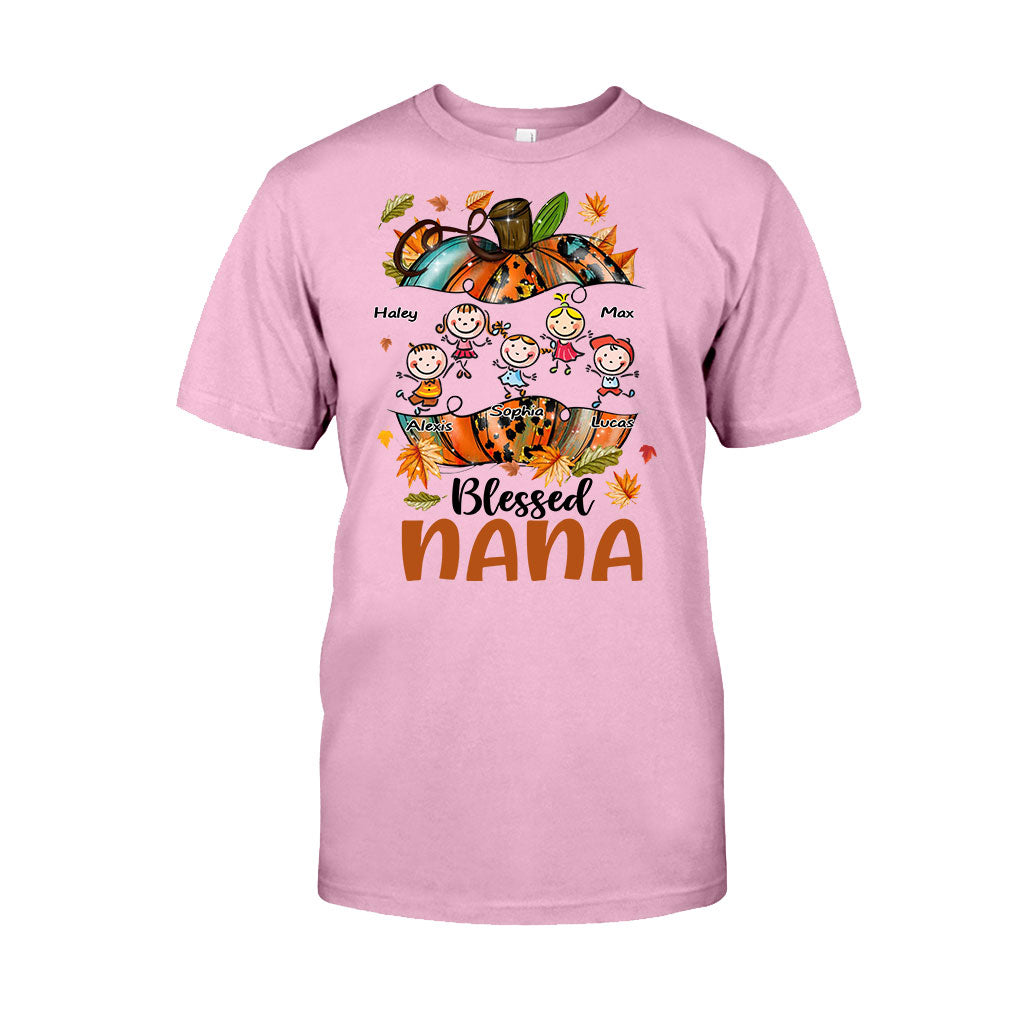 Blessed Nana - Personalized Thanksgiving Grandma T-shirt and Hoodie