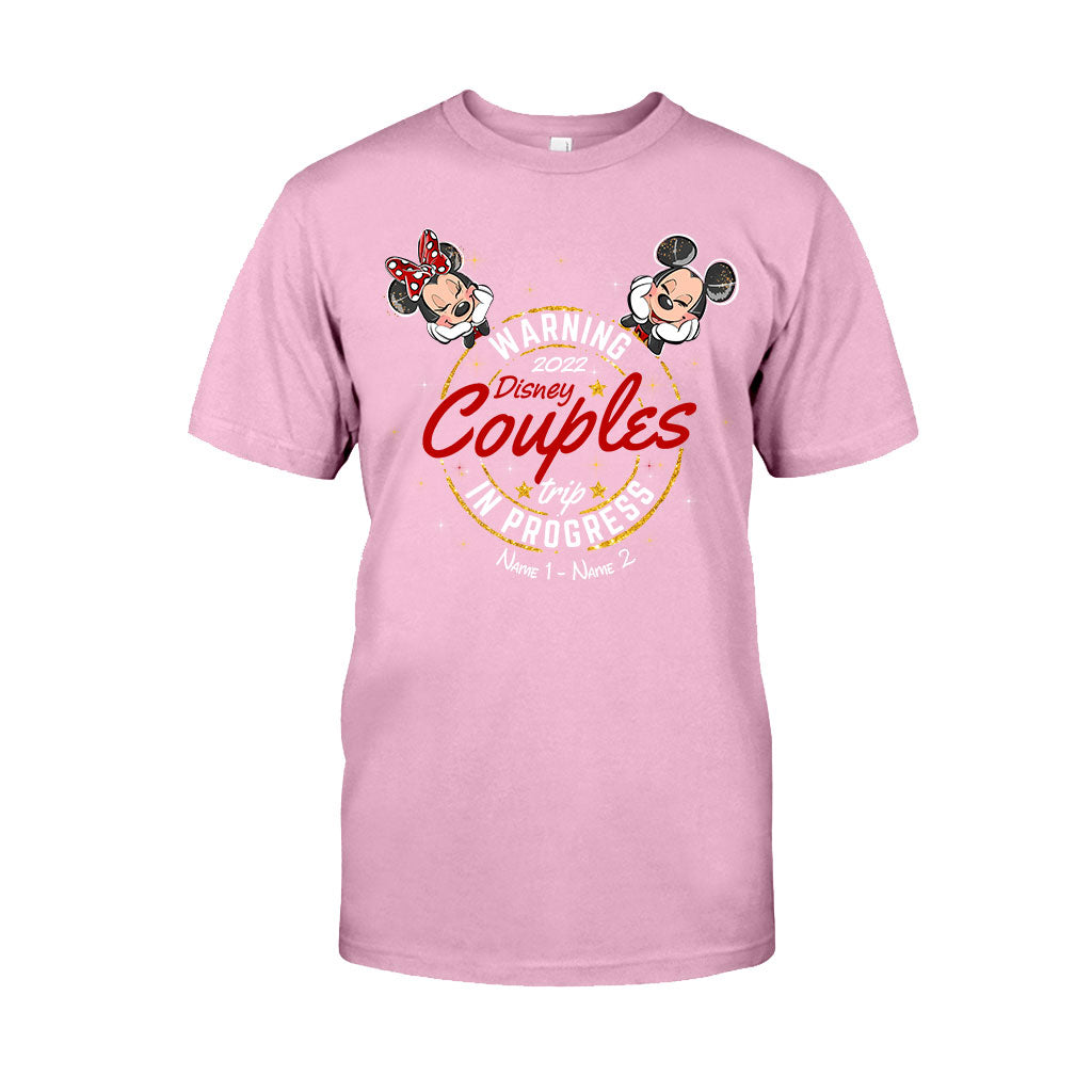 Warning Couple Trip In Progress - Personalized Mouse T-shirt and Hoodie