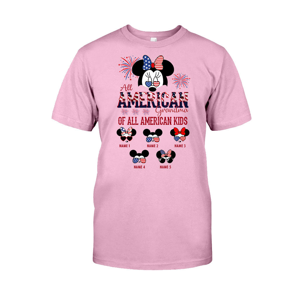 All American Grandma - Personalized Independence Day T-shirt and Hoodie