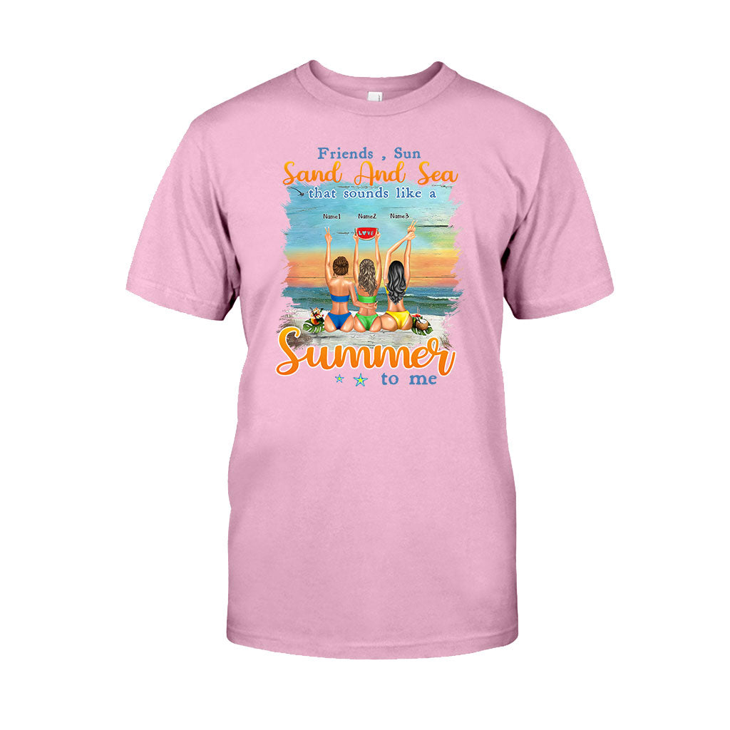 I Love You To The Beach And Back - Personalized Bestie T-shirt and Hoodie