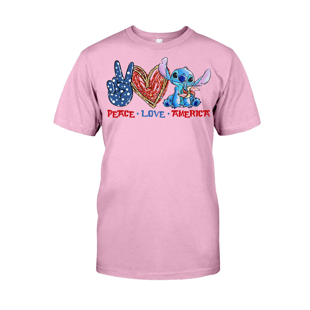 Peace Love - Independence Day Ohana T-shirt and Hoodie