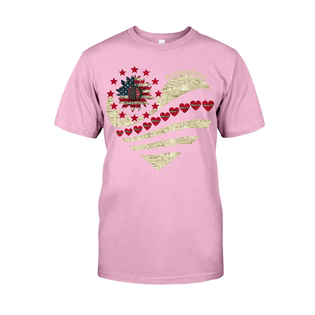 Grandma - Personalized Independence Day T-shirt and Hoodie