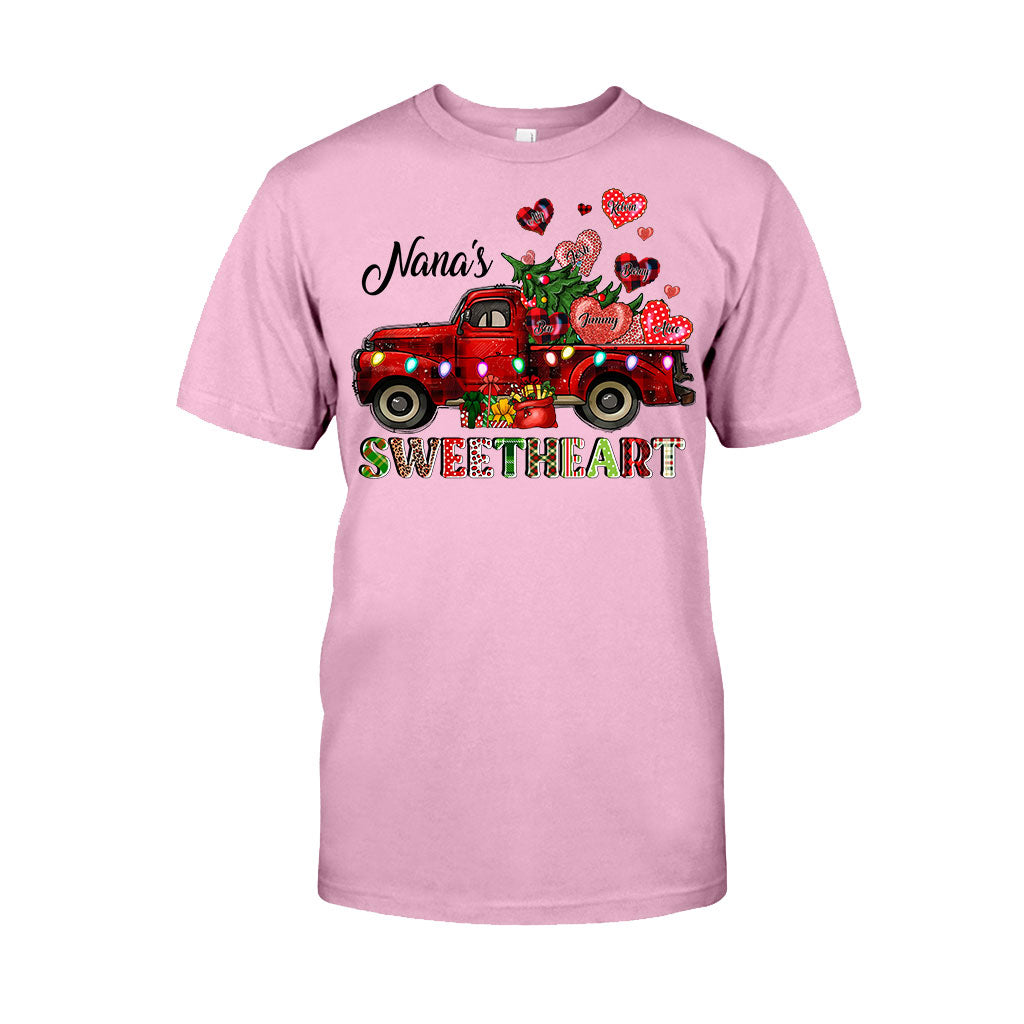 Nana's Sweetheart - Chrsitmas Personalized Grandma T-shirt and Hoodie